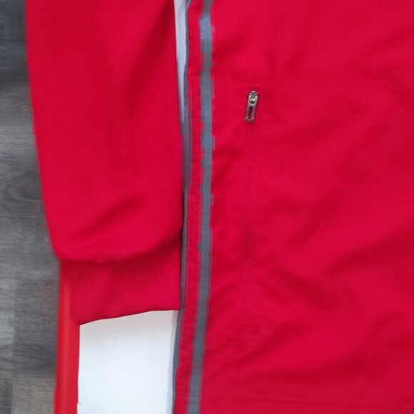 Adidas Condivo 16 training jacket red with grey stripes men's size M - Picture 8 of 11